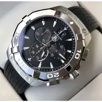 在飛比找蝦皮購物優惠-TAG HEUER Aquaracer 黑色面錶盤 黑色橡膠