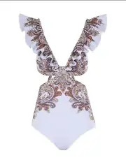 Zimmermann OTTIE RUFFLE 1PC Bathing Suit US Size 6 AU Size 1 ($ 395)
