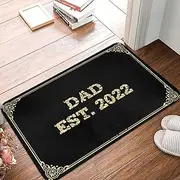 Welcome Mats Funny Dad Est. 2022 Doormat Fall Porch Mat House Mats Outdoor Funny (Color : Colour, Size : 40X60CM)