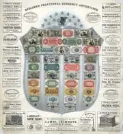 Specimen Fractional Currency Shield Obsolete with Advertising - Print 24" x 26"