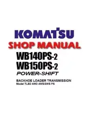 Complete Service Repair Manual for Komatsu WB140PS-2 WB150PS-2 Backhoe Loader.