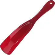 [NXAWUE] Shoe Horn，Shoe Horn Long Handled， Shoe Lifter Professional Shoe Horns Plastic Shoe Horn Spoon Shape Shoe Horn Lifter Flexible Shoe Accessories Shoe Dressing Aid for Seniors,Kids,Men,Women(Red)
