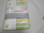 Bedtime Originals A Lambs & Ivy 2-Muslin Swaddles Bees/Stripes Green and Yellow