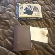 Vintage Brown Genuine Leather Credit Card Case 1986 Chadwick Miller With Box OG