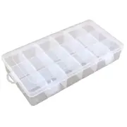 Clear Plastic Storage Case - 18 compartments - 227mm x 113mm