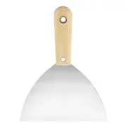Carbon Steel Putty Knife 6" Wood Handle Spreading Drywall Putty Scraper