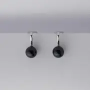 【Olivia Yao Jewellery】經典天然黑珍珠耳夾 夾式耳環(Classic Collection)