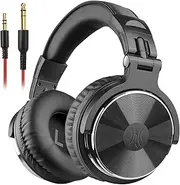 OneOdio Pro-10 Wired Over Ear Headphones Hi-Res Studio Monitor & Mixing DJ Stereo Headsets with 50mm Drivers and 3.5mm/6.35mm Jack for AMP Computer Recording Podcast Keyboard Guitar Piano - Black