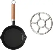 LIGIGWASH 1 Set Nonstick Egg Frying Pan with Rack for Cooking Melting Butter and Outdoor Use Wear Resistant Design for Picnics and Camping