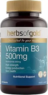Herbs of Gold 500mg Vitamin B3 60 Tablets