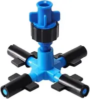 4 Way Cross Atomizing Nozzle Drip Irrigation Sprayer Atomizing Micro Sprinkler Garden Cooling lrrigation Equipment for LawnVegetables Greenhouse (2pcs)