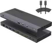 Wavlink USB C Docking Station Triple Monitors with 130W Power Delivery