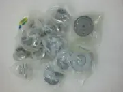 Lot of 11 - IVES WS407CCV US26D Concave Rubber Wall Bumpers - Satin Chrome Brass