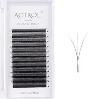 ACTROL W Eyelash Extensions 3D Volume 0.07C Curl 8-15mm Easy Fan W-shaped Lash Premades Cluster Black W Lash