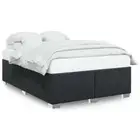 DOUBLE Size Faux Leather Bed Frame Modern Mattress Base Wood Slats Platform