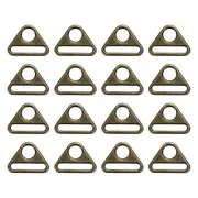 16 Pcs 1 3/4 Inch Triangle Buckles Adjuster Triangle D Rings Strap, Bronze