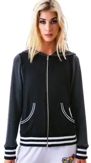 [Lauren Moshi] Sandra Dead Head Varsity Zip Up