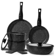 15Pcs Pots and Pans Set Non Stick, Cookware Sets with Detachable Handle,