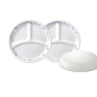 在飛比找蝦皮商城優惠-【康寧 Corelle】優雅淡藍 3件式餐盤組-C02(8吋