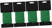 Angoily 4pcs Garden Cord Tie Flexible Soft Wire Ties Bonsai Plant Training Wire Plant Ties for Climbing Plants Plant Support Tie Plant Twist Tie Plant Branches Fixing Tie Green Iron Wire