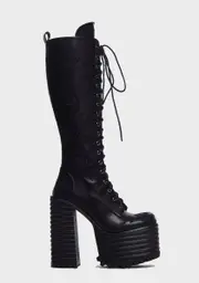 [Current Mood] Dark Love Is A Rose Knee High Boots