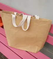 Reusable Jute Market bag extra large Produce bag - Laminated - Stock in Sydney