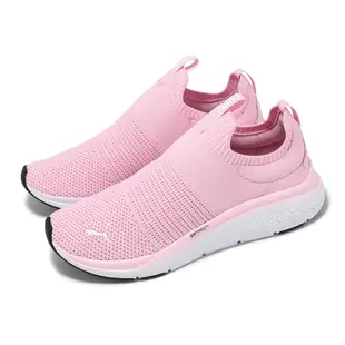 Puma 慢跑鞋 Softride Pro Echo Slip-On 粉紅 針織襪套 女鞋 【ACS】 37869109