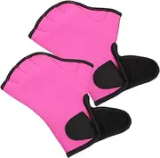 Kisangel 1 Pair Swimming Gloves Aquatic Gloves Hand Paddles Water Flipper Water Gloves Webbed Gloves Waterproof Gloves for Men wear-Resist Swim Gloves Man Nylon Swimming Equipment Major