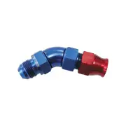 Aeroflow 45 Deg Tube To Male Adapter Hardline Fittings Blue/Red 5/16" to -6 AN