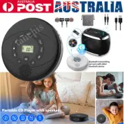 Portable Bluetooth CD with Speaker Rechargeable For Home Car Outdoor Black/White