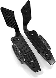 BIKERS BK-H0718-BLK-BLK Floor Panel ADV150 Aluminum, Left and Right Set, Black/Black