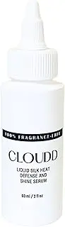 CLOUDD Fragrance-Free Liquid Silk Heat Defense and Shine Serum, 100% Fragrance-free and Essential Oil-free Heat Protectant, Unscented, Clear