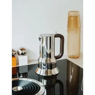 正品意大利進口ALESSI不銹鋼摩卡壺9090手沖濃縮咖啡壺戶外咖啡機