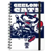 Geelong Cats AFL A4 Spiral Hard Cover Mascot Notebook