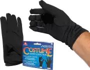 BLACK SHORT DRESS GLOVES Clown Dance Magician Mime Costume Stripper Bank Robber