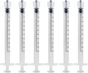 100 Pack 1mL Luer Lock Syringes (No Needle) – Sterile Low Dead Space Disposable Syringes, Individually Wrapped for Medical, Laboratory, and Oral Use