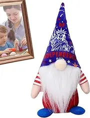 Independence Day Ornament - Stars Faceless Doll Plush Decorations,Soft 4th of July Gnomes Plush for Memorial Day and Independence Day Generic