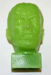 Vintage Plastic Pencil Sharpener Wolfman Monster Figure Green 1960s Nos New
