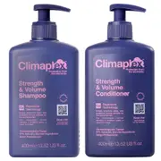 Climaplex Strength and Volume Shampoo and Strength and Volume Conditioner Kit For Unisex 2 Pc Kit 13.52oz Conditioner, 13.52oz Shampoo