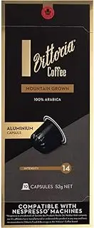 Vittoria Coffee 80 Pods Mountain Grown Arabica Espresso Capsules Compatible with Nespresso Original Line Machines (Caramel, Dark Chocolate)