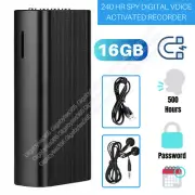 240 Hr Mini MP3 Spy Digital Voice Activated Recorder Audio Recording Device 16GB