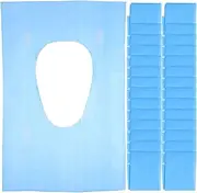 TOPPERFUN 60Pcs Disposable Toilet Seat Covers Portable Sanitary Protection for Travel Easy to Carry for Airports Hotels and Public Restrooms Safe for Adults