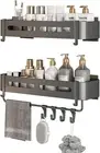 shower caddy, bathroom storage,bathroom organiser,4 Hooks, 1 hanging pole