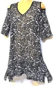 TS TAKING SHAPE plus size S / 16 Make Me Shine Top stretch lace NWT rrp$120!