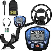 Metal Detector for Adults Kids Gold Metal Detector Professional 5 Modes LCD Display IP65 Waterproof 10” Adjustable Accuracy New Advanced DSP Chip