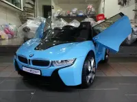 在飛比找Yahoo!奇摩拍賣優惠-【宗剛 零售/批發】寶馬BMW i8(藍) 兒童電動跑車/4