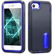 MCC Shockproof iPhone SE 2020 2nd Gen Case Cover Heavy Duty w/ Stand Apple [Navy+Blue]
