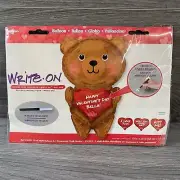 Valentine’s Day Write On Bear Foil Balloon Birthday Get Well Soon Baby’s Arrival