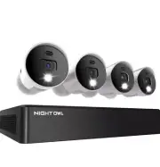 Night Owl Security Camera System CCTV, 8 Channel Bluetooth DVR with 1TB Hard Dri