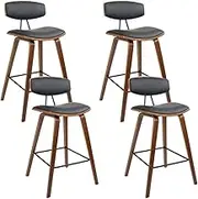 Artiss Bar Stools Stool Set of 4 Kitchen Counter Barstools Dining Chair Chairs Cafe Wooden Leather in 67cm Seat Height Floor for Home Dining Room Outdoor Indoor